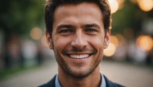 dentition parfaite homme