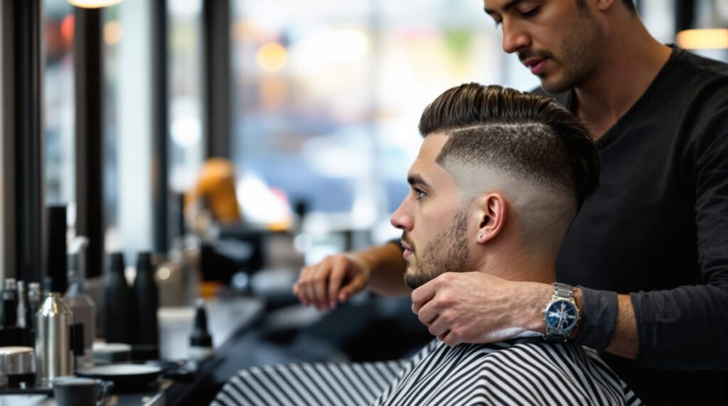 coupe homme rase sur les côtés