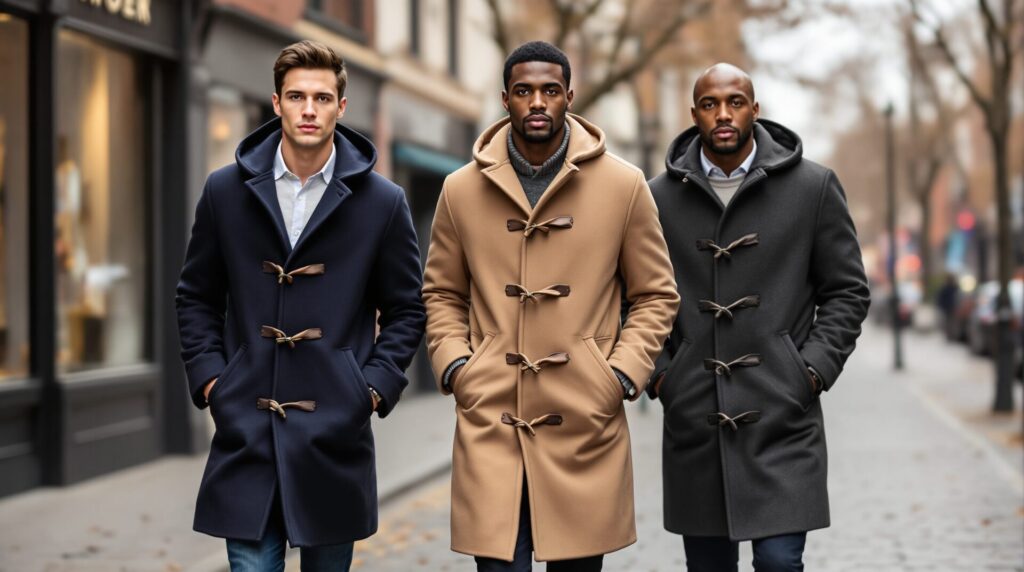 duffle coat long homme