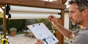 fabriquer un store enrouleur pour pergola