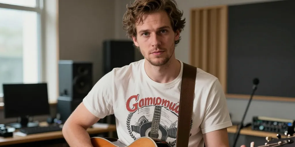 tee shirt guitare homme